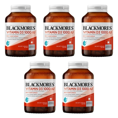 Blackmores Vitamin D3 1000IU 300 Capsules Pack of 5