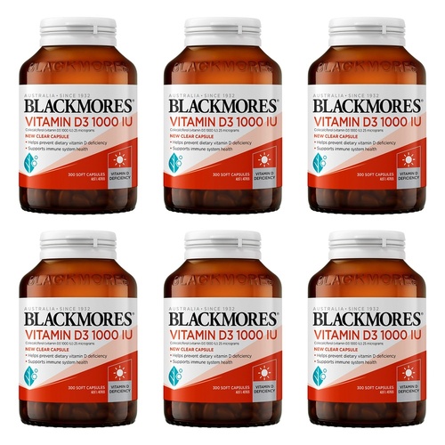 Blackmores Vitamin D3 1000IU 300 Capsules Pack of 6