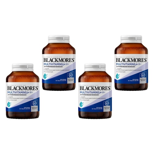 Blackmores Multivitamins for 50+ 90 Tablets Pack of 4