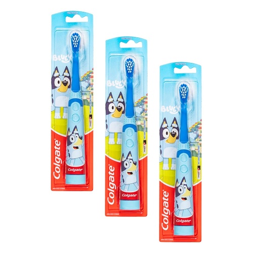 Colgate Kids Bluey Battery Powered Sonic Toothbrush Pack of 3