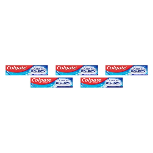 Colgate Advanced Whitening Toothpaste With Micro-Cleansing Crystals Pack of 5