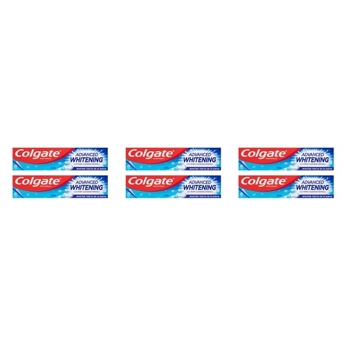 Colgate Advanced Whitening Toothpaste With Micro-Cleansing Crystals Pack of 6