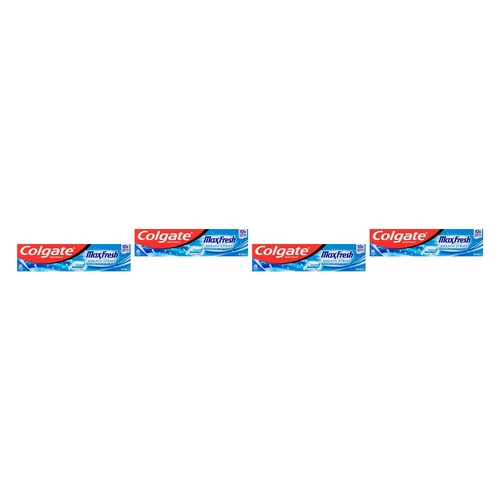 Colgate Max Fresh Cool Mint Toothpaste with Mini Breath Strips 200g Pack of 4