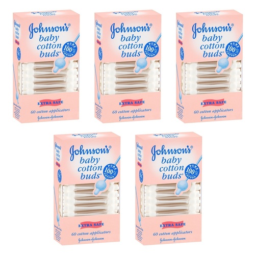 Johnson's Baby Buds 60 Pack Bundle of 5