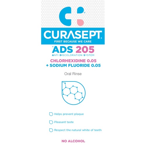 Curasept Chlorhexidine 0.05% Oral Rinse Mouthwash 200mL