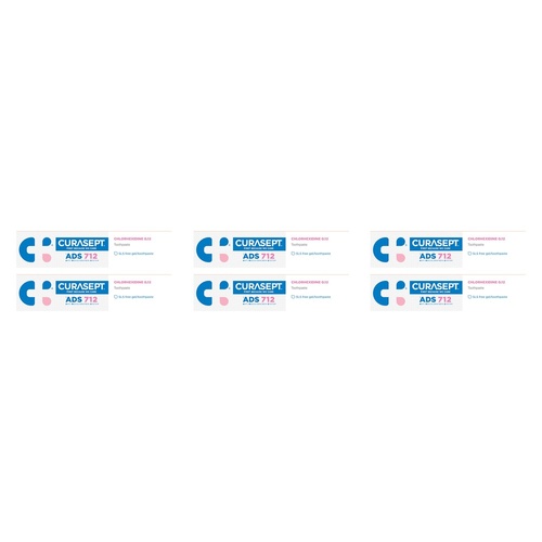 Curasept Chlorhexidine 0.12% Toothpaste 75mL Pack of 6