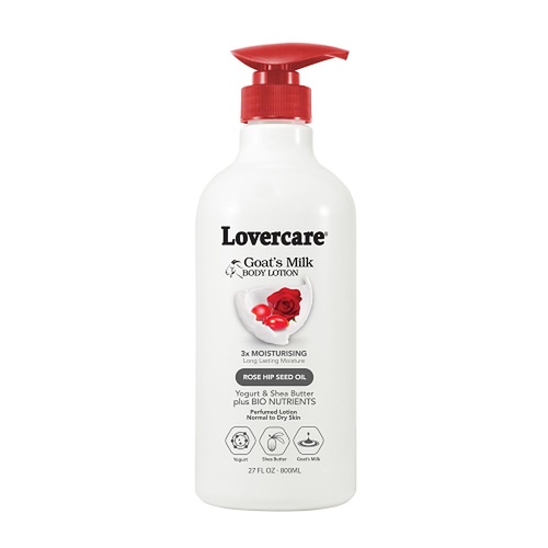 Lovercare Goat's Milk Body Lotion, Rose Hip Seed Oil, 800mL