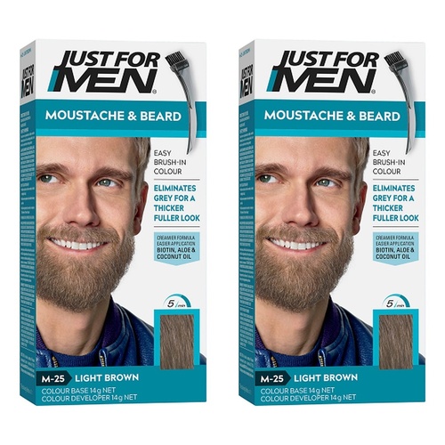 Just For Men Moustache & Beard Colour Light Brown 28g Pack of 2