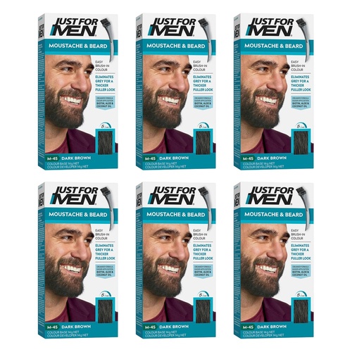 Just For Men Moustache & Beard Colour Dark Brown 40mL Pack of 6