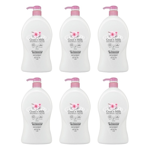 Lovercare Goat's Milk Shower Cream Cherry Blossom 1.2L Pack of 6
