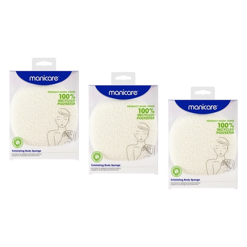 Manicare Exfoliating Body Sponge x 3 Bundle of 3