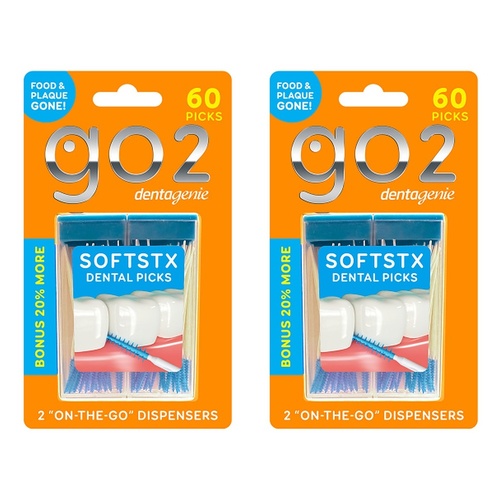 Dentagenie Softstx Interdental Picks Minty 50 Pack Bundle of 2