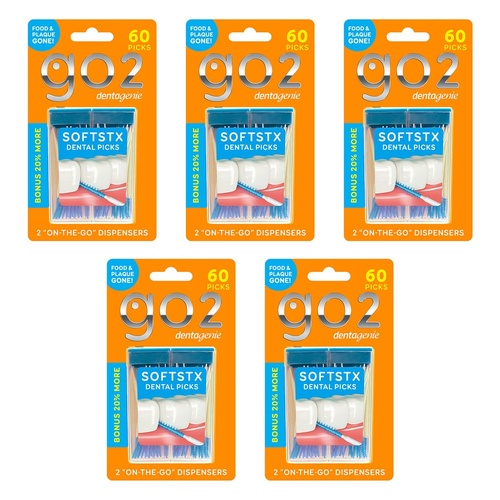 Dentagenie Softstx Interdental Picks Minty 50 Pack Bundle of 5