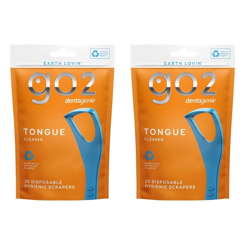 Dentagenie GO2 Tongue Cleaner 20 Pack Bundle of 2