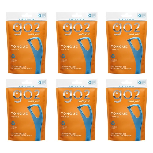 Dentagenie GO2 Tongue Cleaner 20 Pack Bundle of 6