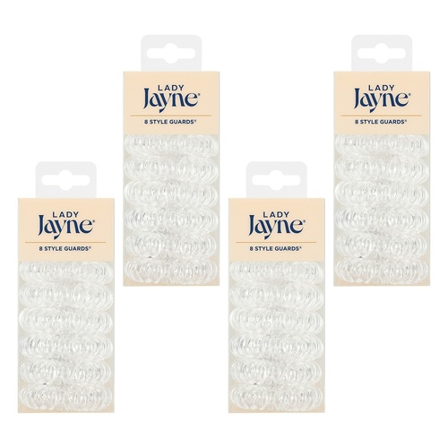Lady Jayne Style Guards Clear Kink Free Spirals 8 Pack Bundle of 4