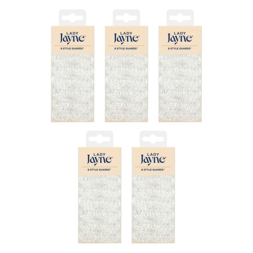 Lady Jayne Style Guards Clear Kink Free Spirals 8 Pack Bundle of 5
