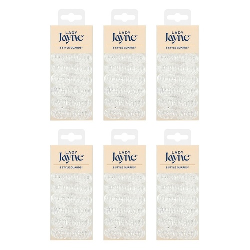 Lady Jayne Style Guards Clear Kink Free Spirals 8 Pack Bundle of 6