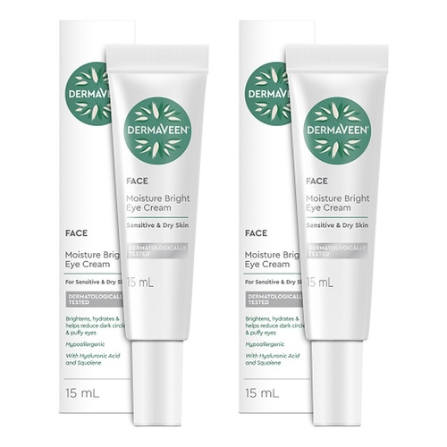 DermaVeen Moisture Bright Eye Cream 15mL Pack of 2