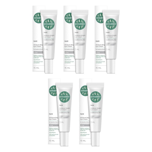 DermaVeen Moisture Bright Eye Cream 15mL Pack of 5