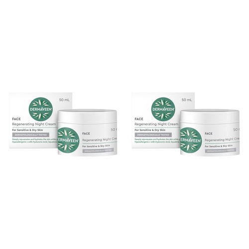 DermaVeen Regenerating Night Cream 50mL Pack of 2