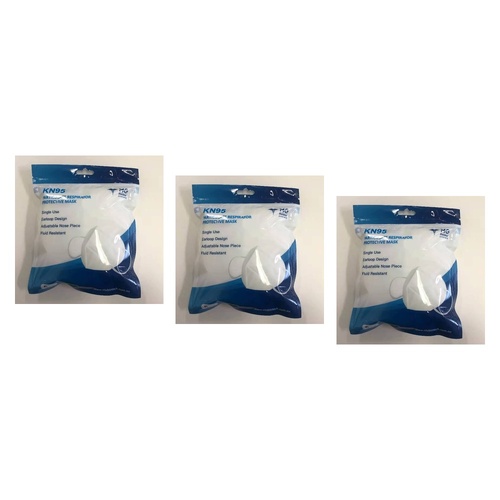 MG KN95 Face Masks 5 Pack Bundle of 3