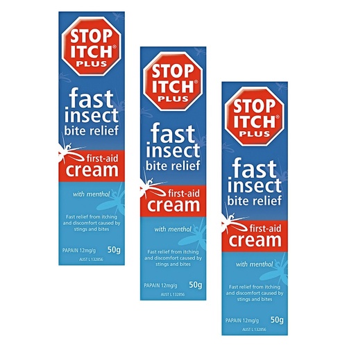 Stop Itch Plus Insect Bite Relief Cream 50g Pack of 3