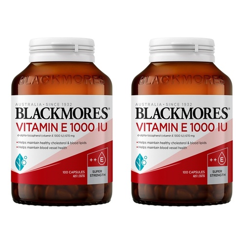 Blackmores Vitamin E 1000 IU 100 Capsules Pack of 2