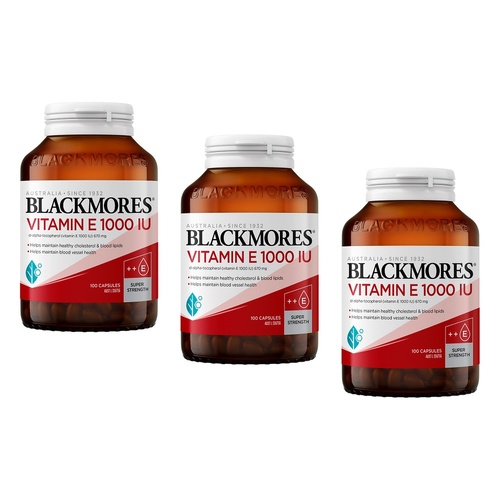 Blackmores Vitamin E 1000 IU 100 Capsules Pack of 3