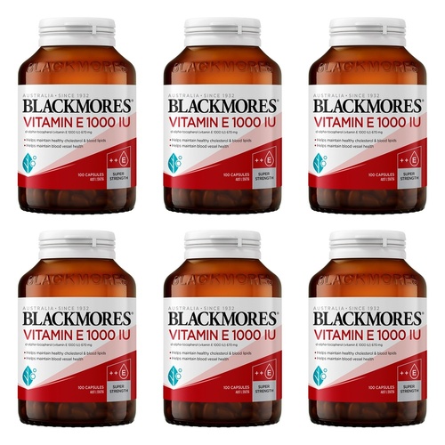 Blackmores Vitamin E 1000 IU 100 Capsules Pack of 6