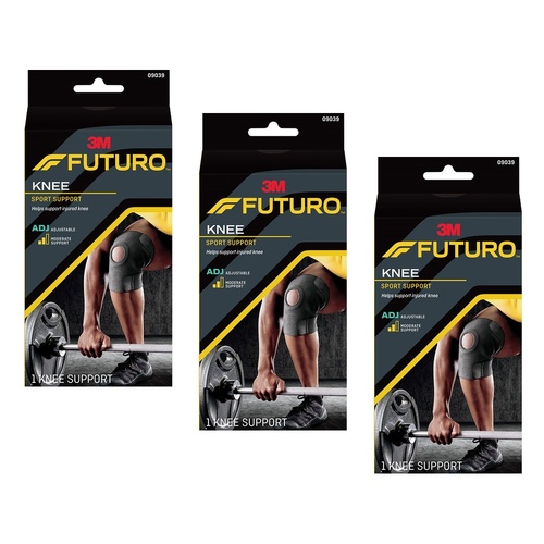 Futuro Sport Knee Support Adjustable Pack of 3