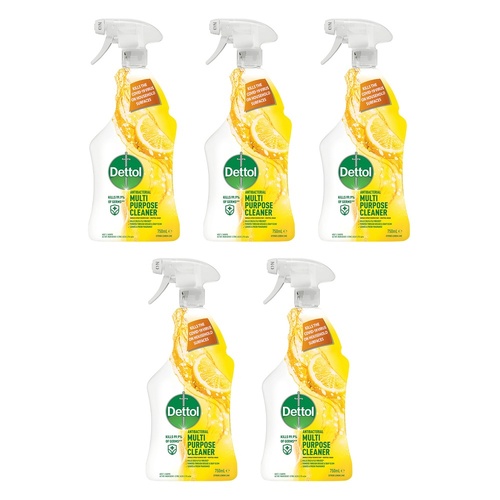 Dettol Antibacterial Multipurpose Cleaner Spray Citrus Lemon Lime Pack of 5