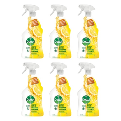Dettol Antibacterial Multipurpose Cleaner Spray Citrus Lemon Lime Pack of 6