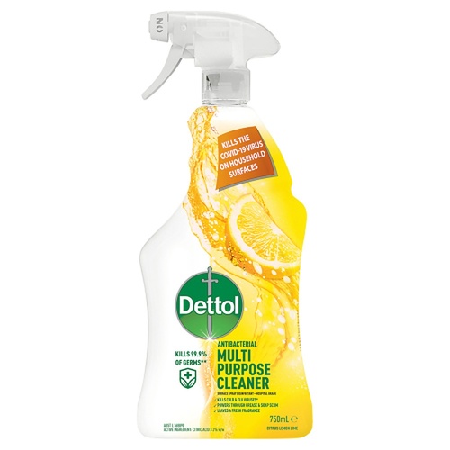 Dettol Antibacterial Multipurpose Cleaner Spray Citrus Lemon Lime 750mL