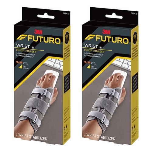Futuro Deluxe Wrist Stabiliser Left Small/Medium Pack of 2