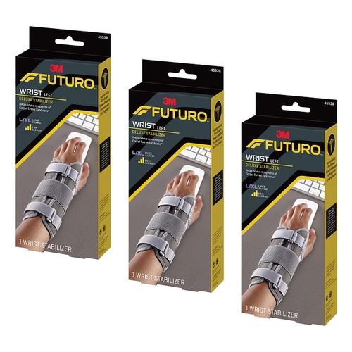 Futuro Deluxe Wrist Stabiliser Left Large/X-Large Pack of 3