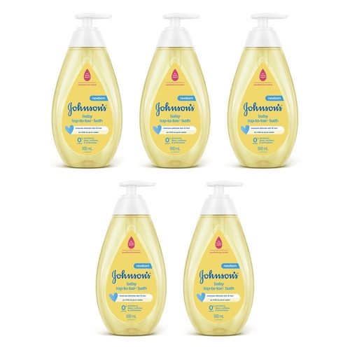 Johnson's Baby Top-to-Toe Bath 500mL Pack of 5