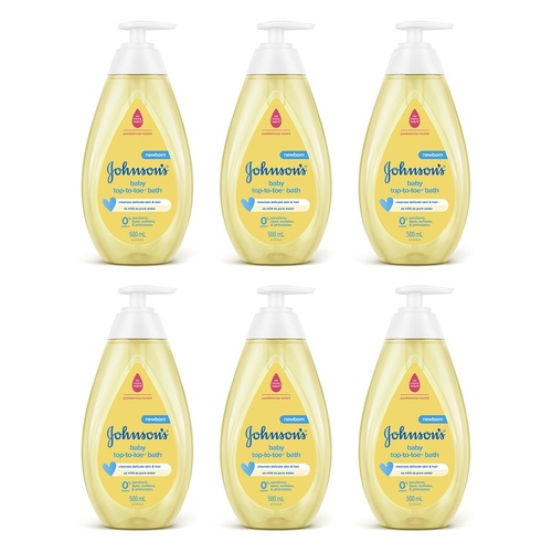 Johnson's Baby Top-to-Toe Bath 500mL Pack of 6
