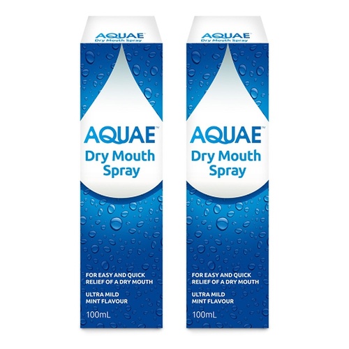 Aquae Dry Mouth Spray 100mL Pack of 2