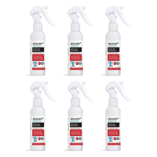 Brauer Magnesium + Arnica Pain Relief Spray 100mL Pack of 6