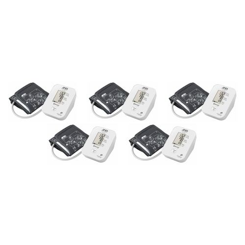 A&D Auto Blood Pressure Monitor with Bluetooth Pack of 5