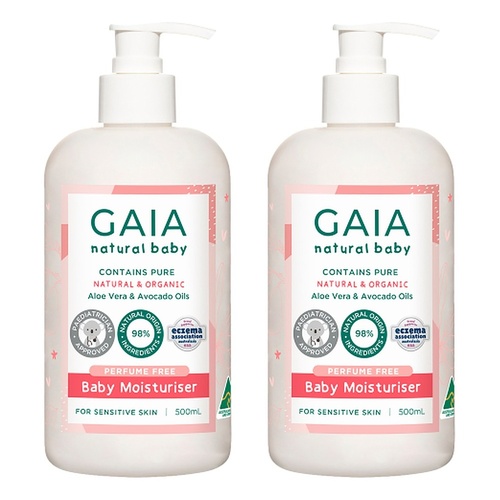 GAIA Natural Baby Moisturiser 500mL Pack of 2