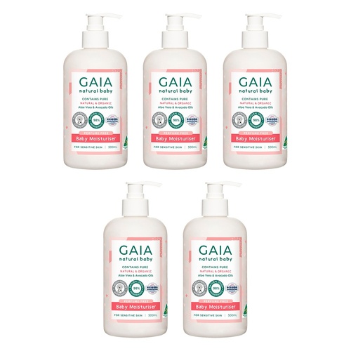 GAIA Natural Baby Moisturiser 500mL Pack of 5