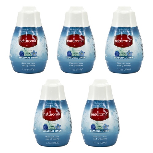 Naturoma Air Freshener Solid Gel Seasonal Linen 220g Pack of 5