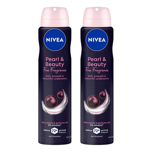 NIVEA Pearl & Beauty Fine Fragrance 250mL Pack of 2