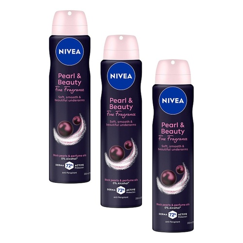NIVEA Pearl & Beauty Fine Fragrance 250mL Pack of 3
