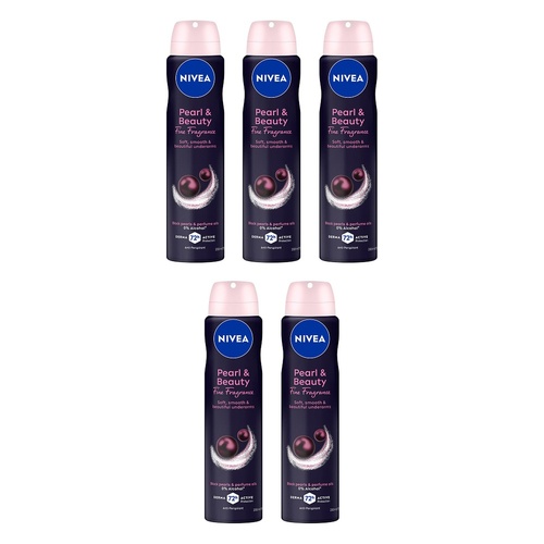 NIVEA Pearl & Beauty Fine Fragrance 250mL Pack of 5