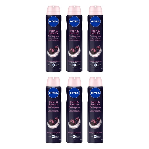 NIVEA Pearl & Beauty Fine Fragrance 250mL Pack of 6