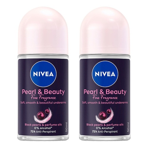 NIVEA Pearl & Beauty 72h Anti-Perspirant 50mL Pack of 2