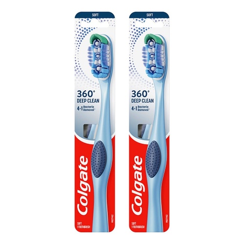 Colgate 360° Whole Mouth Clean Toothbrush Soft Pack of 2